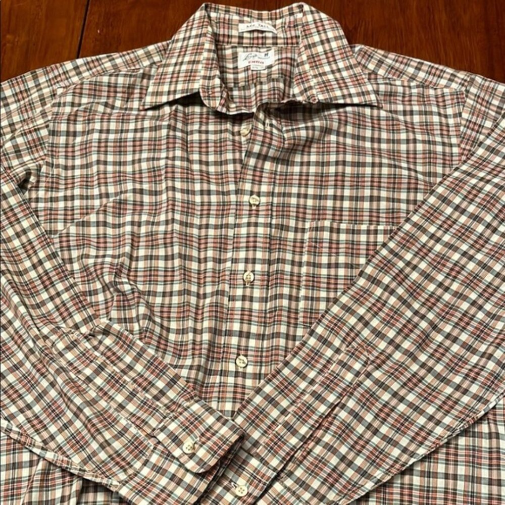 VTG Mr. Tall Plaid Men's Shirt levy’s of Nashville size 16.5 36